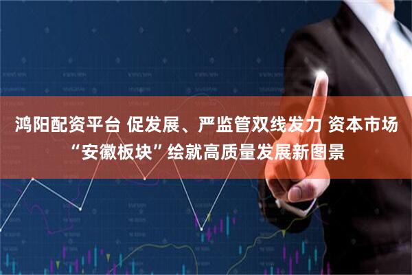 鸿阳配资平台 促发展、严监管双线发力 资本市场“安徽板块”绘就高质量发展新图景