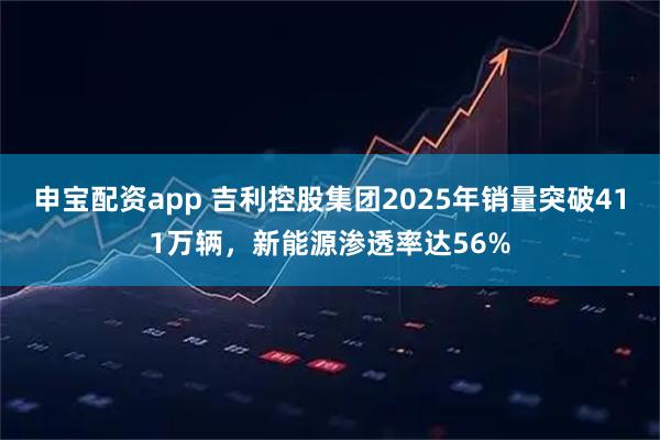 申宝配资app 吉利控股集团2025年销量突破411万辆，新能源渗透率达56%