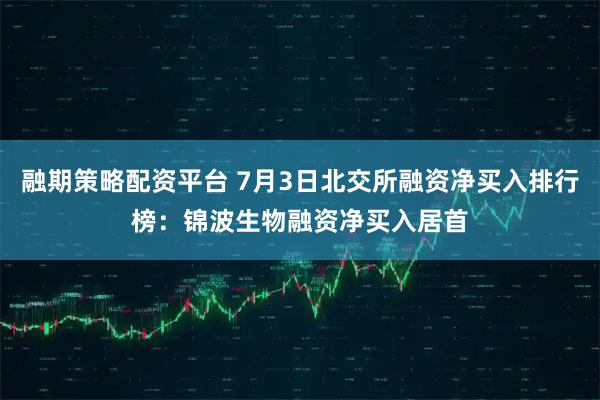融期策略配资平台 7月3日北交所融资净买入排行榜：锦波生物融资净买入居首